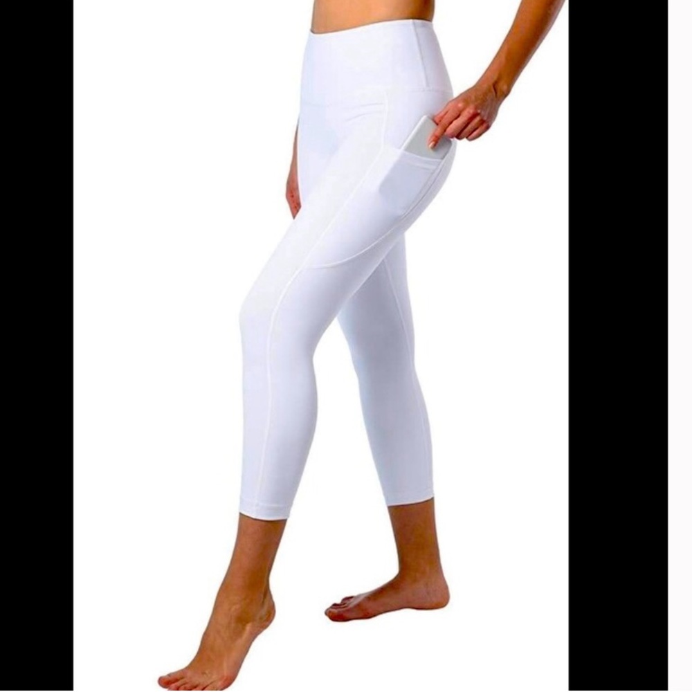 90* Degree By Reflex White Leggings with Pockets